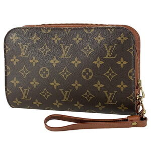 Louis Vuitton Orsay Clutch Bag Business Shoulder Monogram Brown